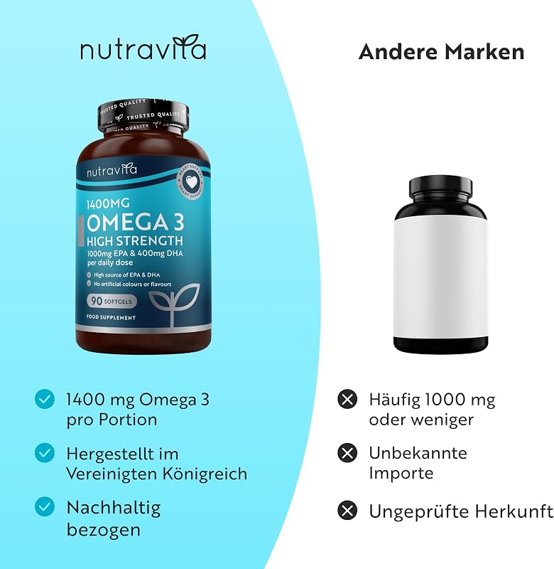 Superfestes Omega-3-Fischöl 2000 mg