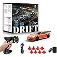 RC Drift Car, 1/43 Mini RC Drift Car with Gyroscope, 2.4GHz Full Proportional Remote Control Cars, 4WD High Speed Racing with Lights, Racing Tires, Model Cars Gift for Adults, Kids, Boys, Girls