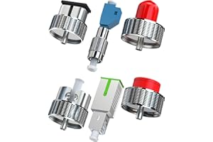 VANDESAIL Fiber Optic Adapter Connector LC, SC, ST, FC, FC(Male) to LC(Female), SC/UPC(Male) to SC/APC(Female), for OTDR Testing and Analysis Compatible with SingleMode and MultiMode