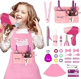 deAO Girls Beauty Salon Set 32PCS Kids Toy Kit Hair Stylist Play Pretend view 2
