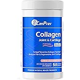 CanPrev Collagen Joint & Cartilage - 250g Powder - 50 Servings - Hydrolyzed Protein Peptides Types I & III for Joint, Bone, S