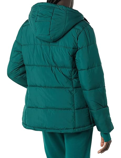 AMAZON ESSENTIALS WOMEN’S HEAVYWEIGHT QUILTED LONG-SLEEVE HOODED PUFFER COAT (AVAILABLE IN PLUS SIZE), DARK GREEN, 5X