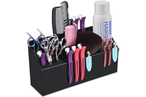 Noverlife Hair Scissors Large Storage Box, Shear Holder for Hair Salon, Scissor Holder, Hairdressing Combs Clips Scissors Professional Hairdressing Combs, Clips, Brushes Storage Racks Tool Box - Black