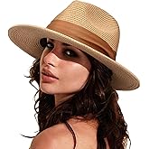 DRESHOW Women Straw Panama Hat