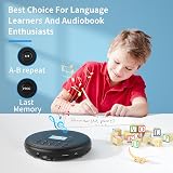 Arafuna Portable CD Player with Dual Speakers Rechargeable Anti-Skip Backlit view 5