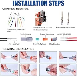 288PCS 3 Set Deutsch DT Connector Kit, 2 3 4 6 8 12