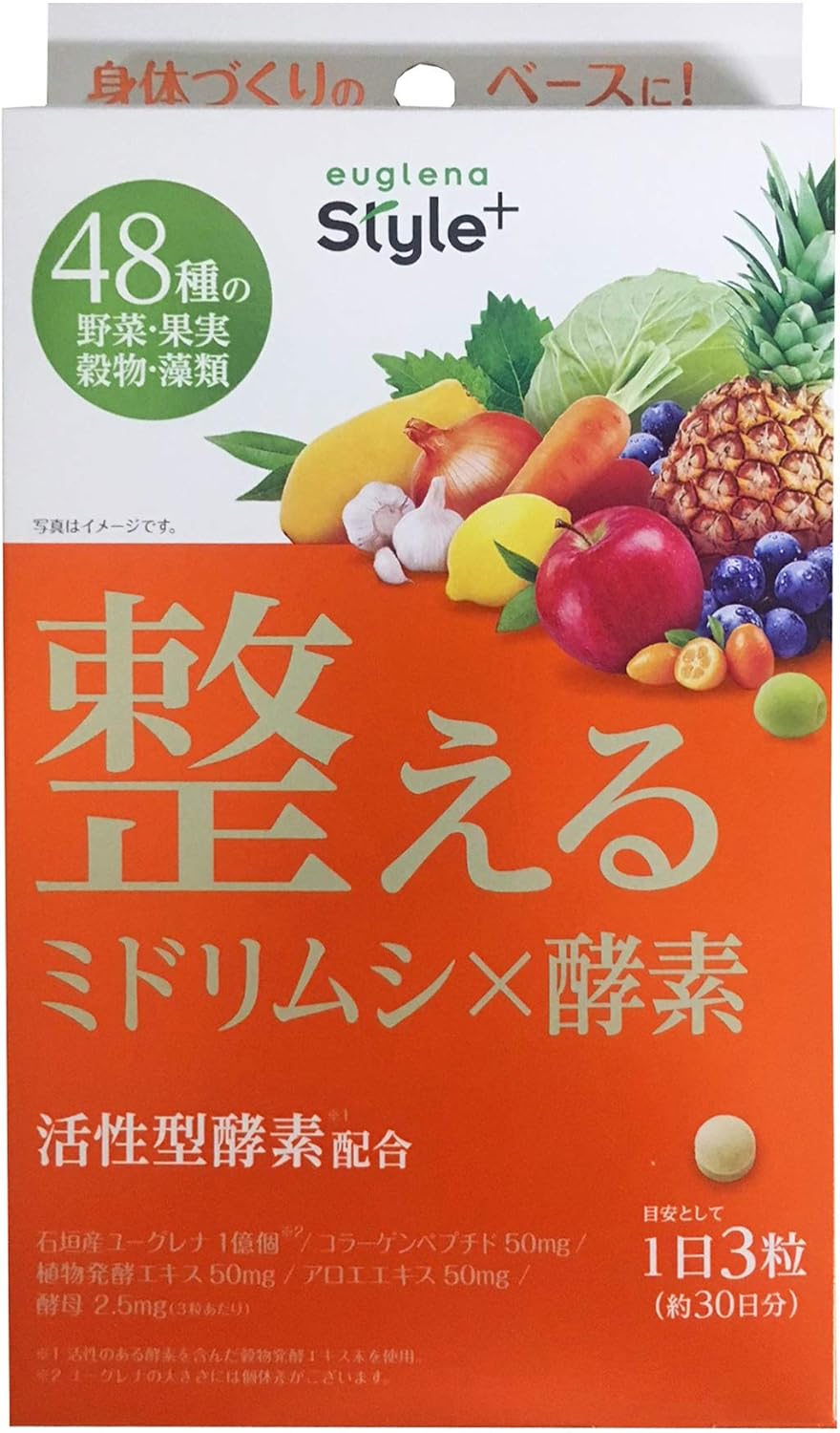 ユーグレナスタイル 整えるミドリムシ 酵素 ９０粒 ユーグレナ ミドリムシ Amazon