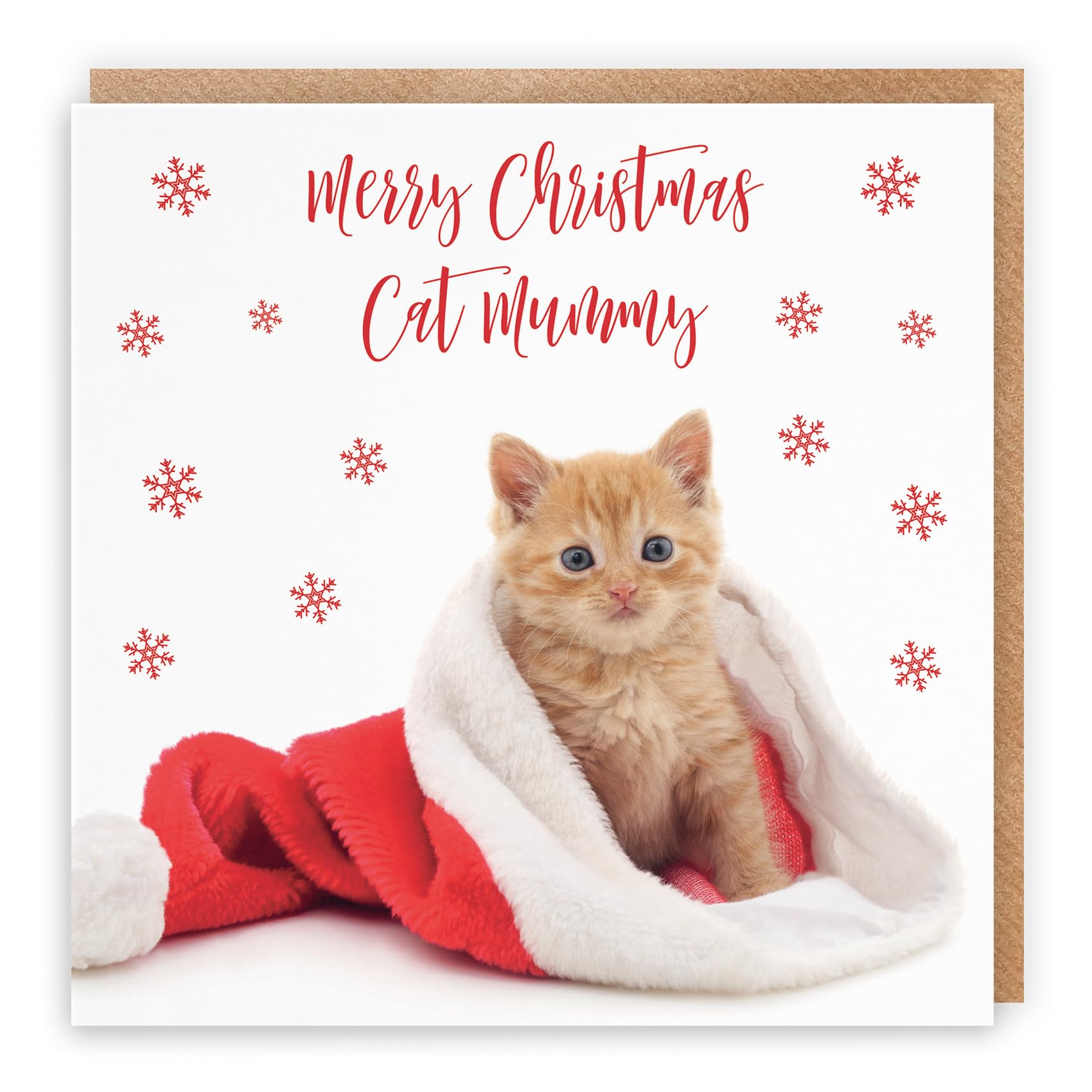 Hunts England - Cat Mummy Christmas Card - Merry Christmas Cat Mummy - Kitten Collection