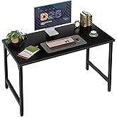 Grandder 40 inch Computer Desk, Small Home Office Desk Study Writing Kid Table, Simple PC Gaming Desk, Adjustable Feet, Black