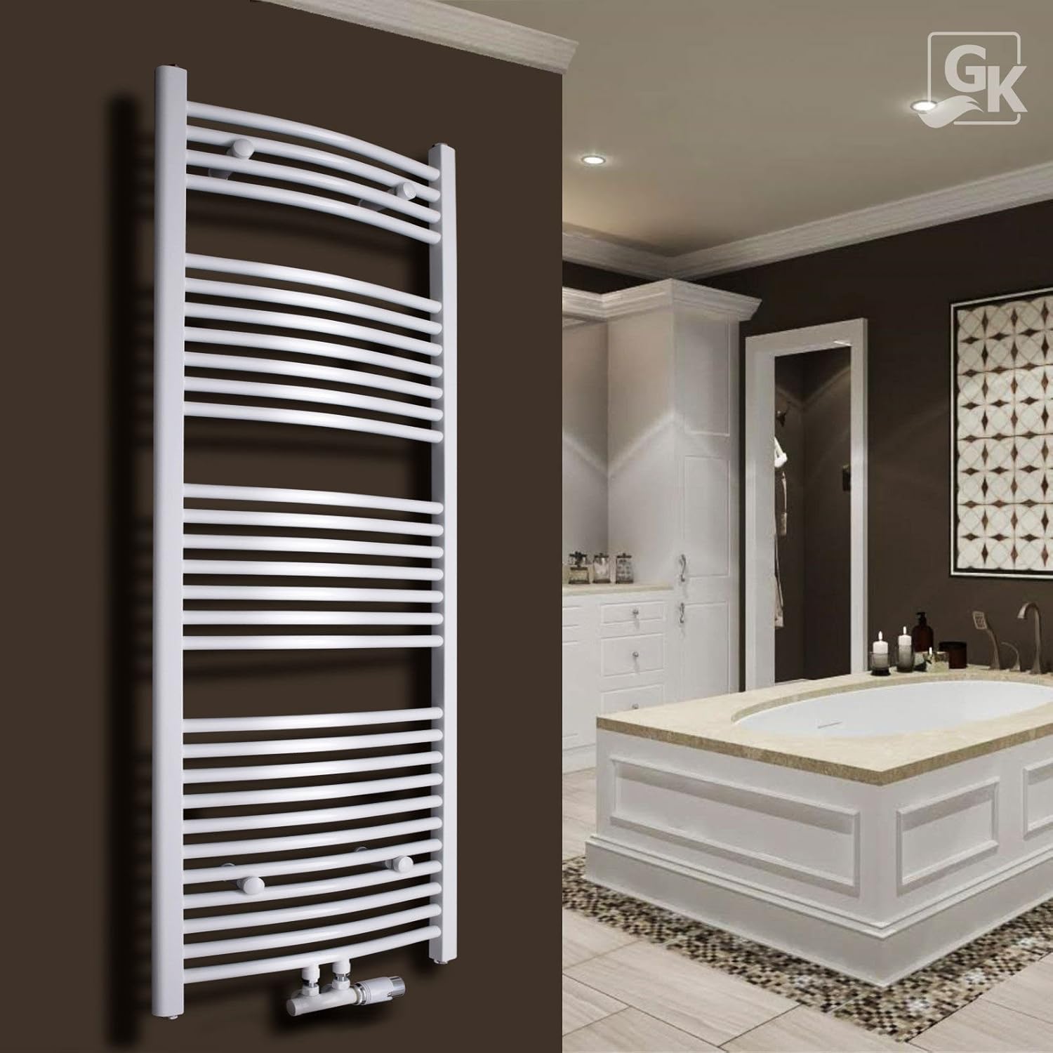 Gulfstream-Komfort Badheizkörper Handtuchwärmer Heizkörper Bad Chrom