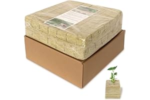 Jowlawn 1.5" Rockwool Cubes for Hydroponics - 2 Sheets Rockwool Grow Cubes for Rooting, Cuttings, Clone Plants, Starting Seeds, Ideal Rockwool for Hydroponic Growing (98 Plugs in Total)