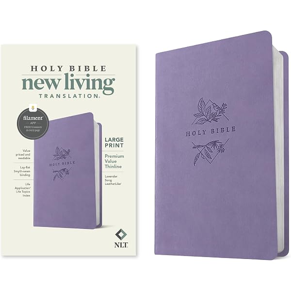 NLT Large Print Premium Value Thinline Bible, Filament Enabled
