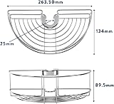 Croydex Clip On Riser Rail Shower Caddy Chrome 19–25mm Fits Rails view 2