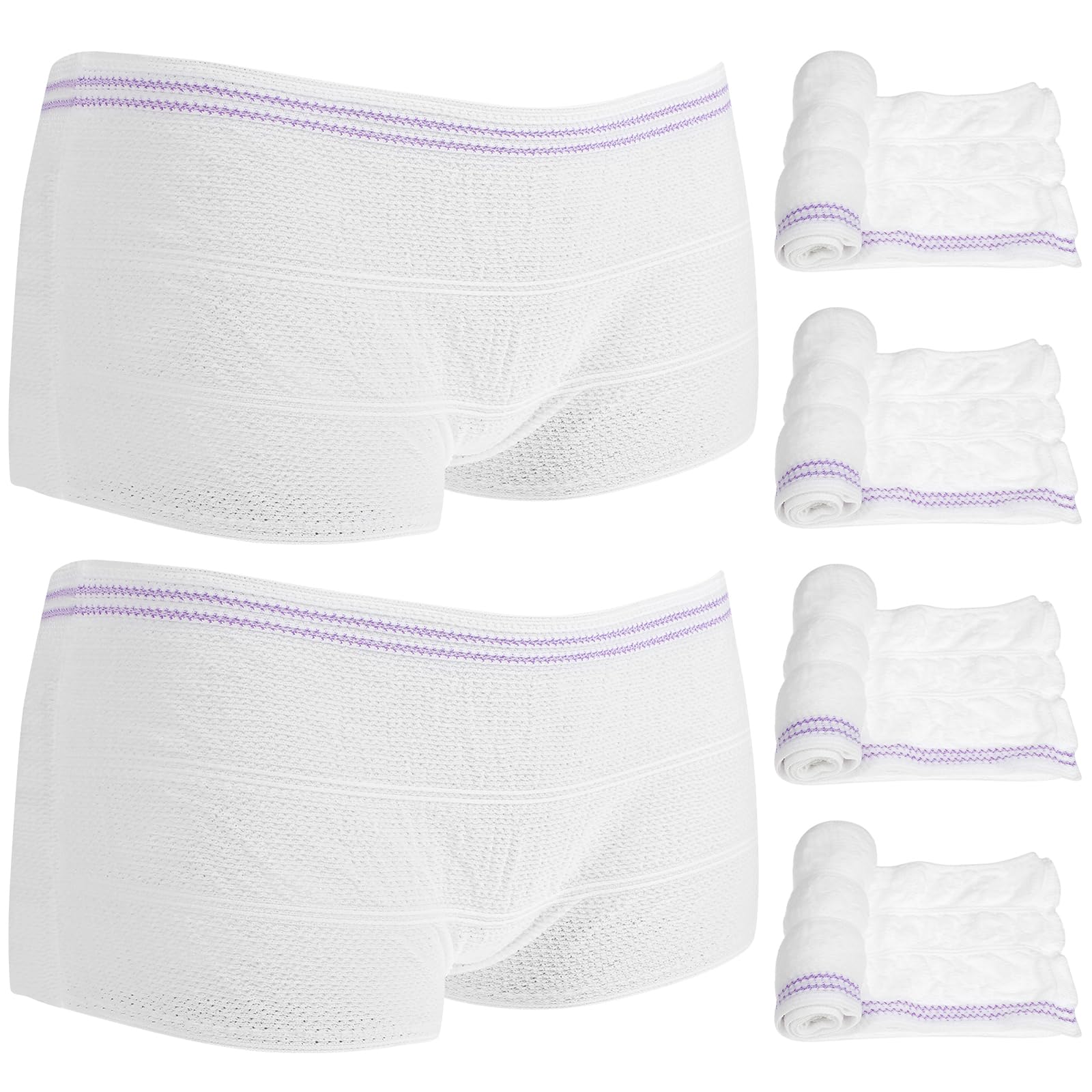 6pcs Net Pants for Incontinence Pads, Fix Reusable Net Knickers -Large Washable High Density Mesh Pants Breathable Incontinence Pads Briefs for Women, Men for Daily Use, Travel(Random Color)