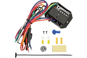 ATVMASTER Digital Radiator Fan Controller Swith 12V and 24V, Adjustable Temperature Range Dual Electric Fan Controller Thermatic Fan Switch Kit Replace # 0444