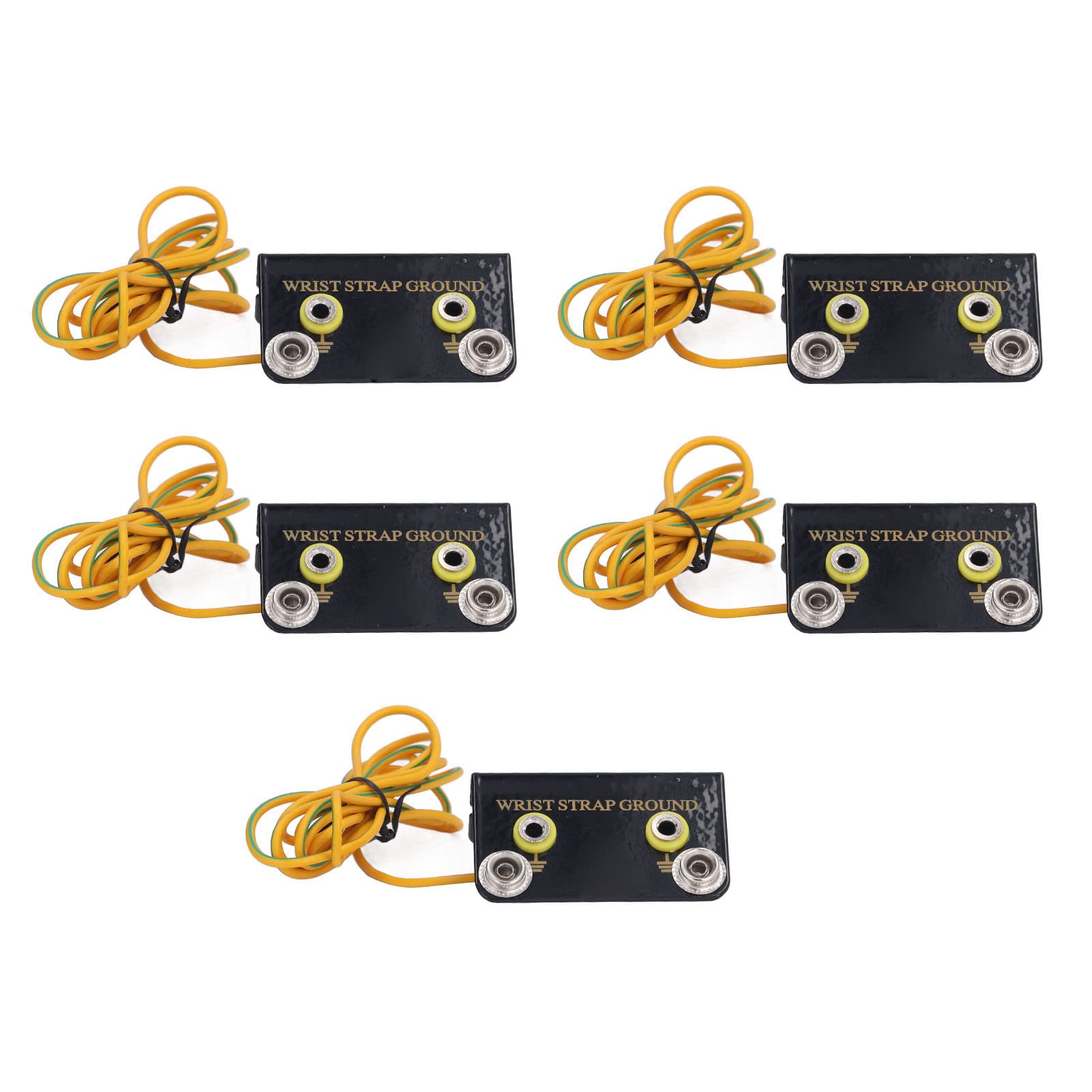 5Pcs Wrist Strap Ground Socket Connector ESD Grounding System L Shaped Non Static ESD Wrist Strap Socket