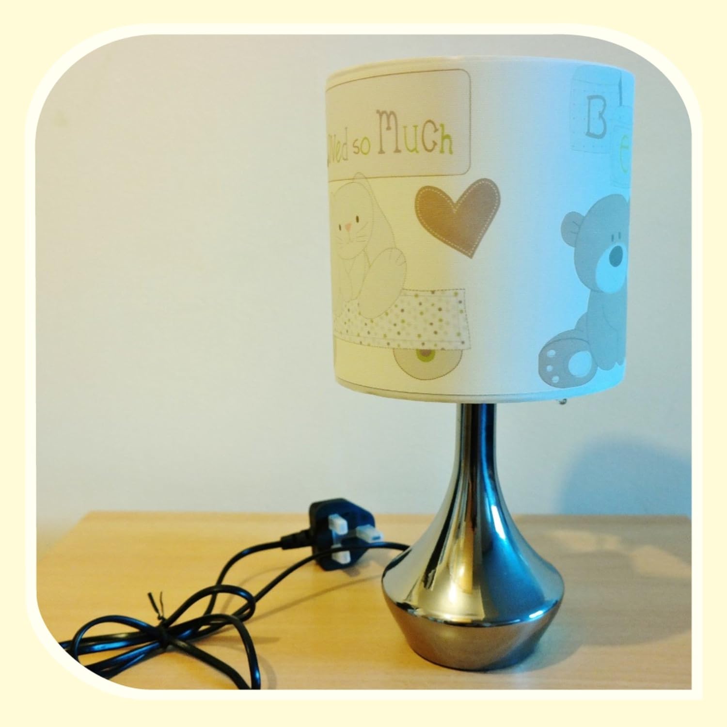 LOVED SO MUCH BEDSIDE LAMP BABY BOYS / GIRLS BEDROOM NURSERY LIGHT