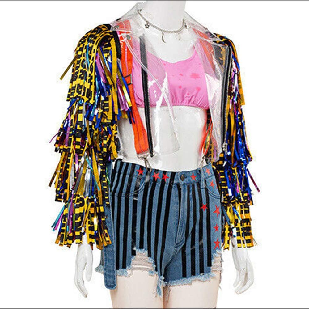 Nanony Birds of Prey Costume Harley Quinn Cosplay Costume Jacket/Jumpsuit/Suit Coat Full Set Halloween for Women