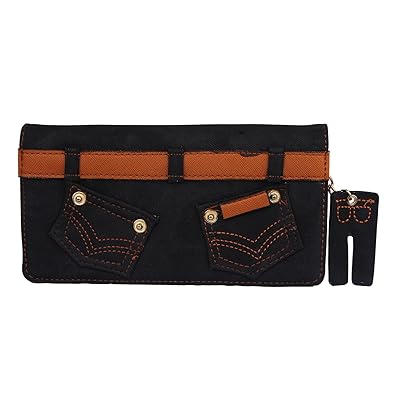 Okayji Jeans Wallet for Women, Bifold Clutch Purse