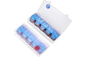 MUSHENJI 2 Pack Contact Lens Organizer Case, Each Hold 15 PCS, Total Hold 30 PCS, Disposable Daily Colored Lenses Portable Storage Box with Labeled R&L for All Brand Cosmetic Contact Lens