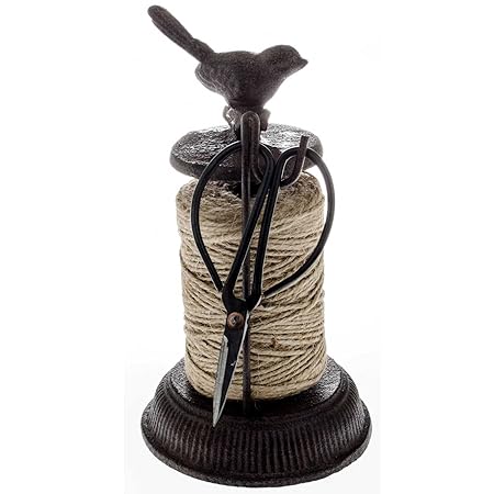 SIDCO Garnspender Gußeisen + Schere Schnurhalter Garnhalter Schnurspender Gartenband