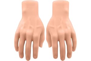 JOYIN 2 Spooky Halloween Decoration Realistic Hands Props Stage Hands for Photo Booth, Trick or Treat Decorations, Halloween Costume Props, Haunted House Decor Beige