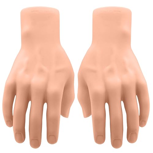 JOYIN 2 Spooky Halloween Props Stage Hands Realistic Hands for Photo Booth, Trick or Treat Decorations, Halloween Costume Decoration Props, Haunted House Decor
