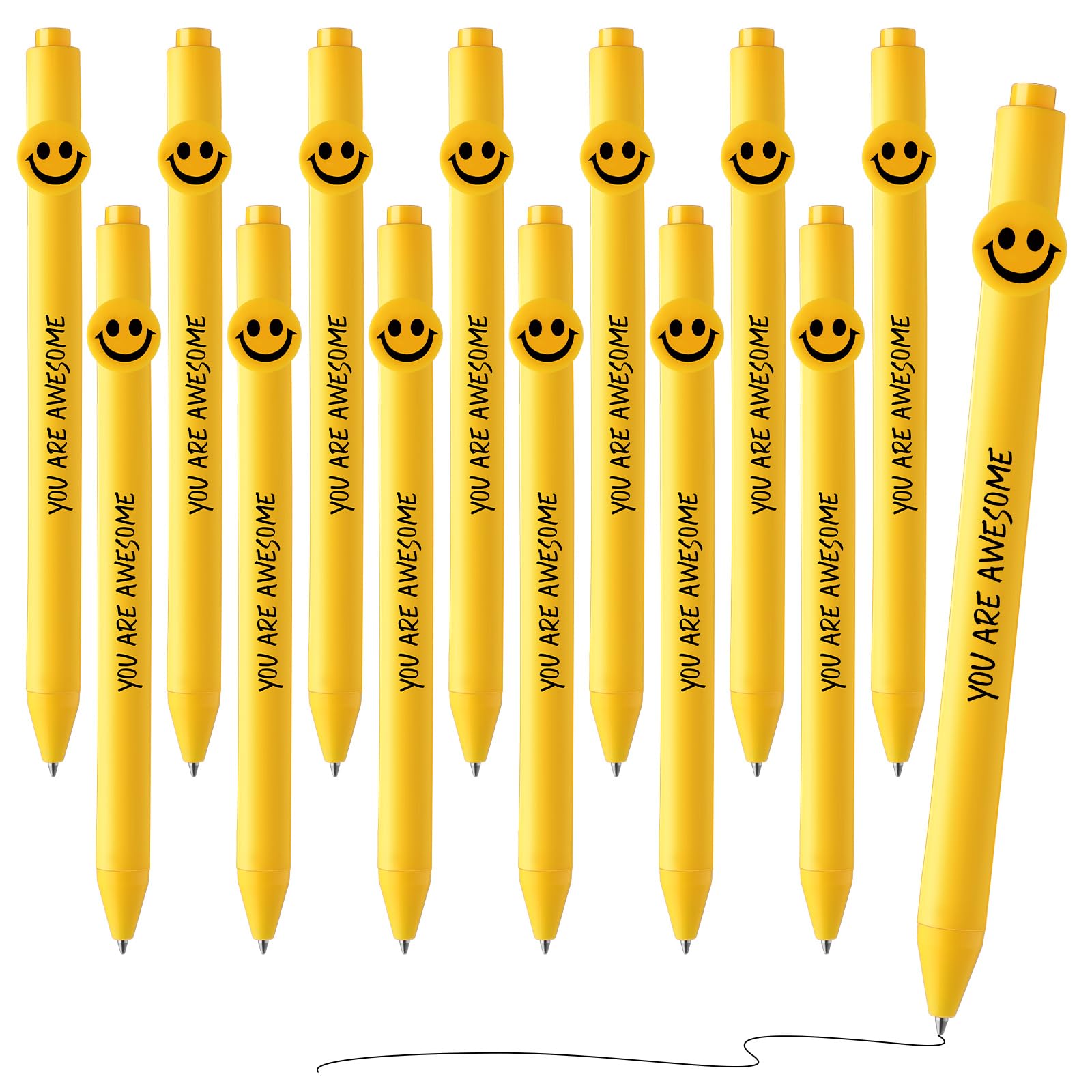 Photo 1 of Fuutreo 50 Pcs Employee Appreciation Gifts Inspirational Pens Motivational Quotes Ballpoint Pens Smile Face for Coworker Employee(Inspirational)