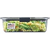Rubbermaid Brilliance Large Food Storage Container, 9.6 Cup, BPA-Free, Leak-Proof, Clear