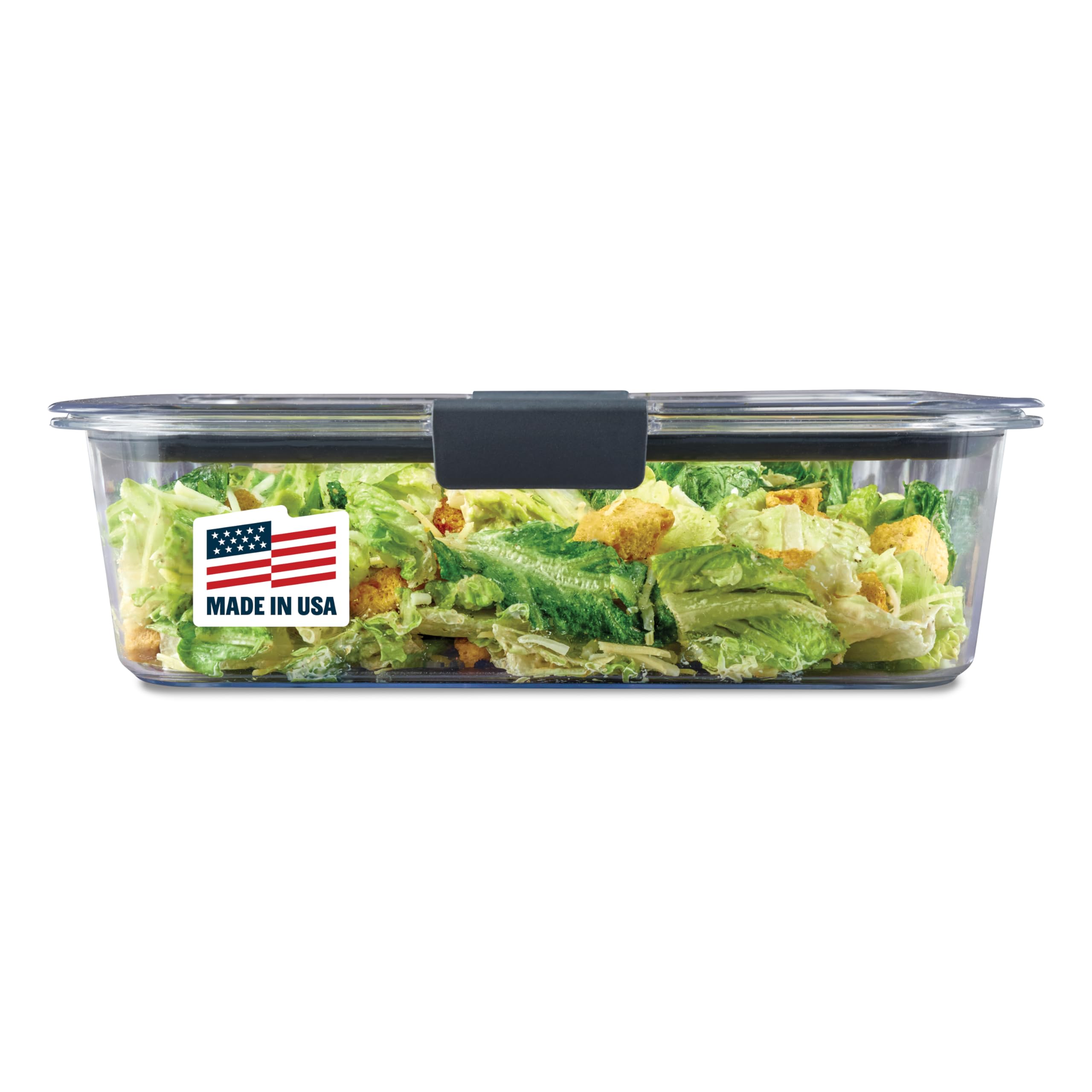 Photo 1 of Rubbermaid Brilliance Large Food Storage Container, 9.6 Cup, BPA-Free, Leak-Proof, Clear