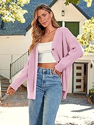 LILLUSORY Women's Cashmere Fall Cardigan 2023 Open