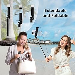 Selfie Stick, 40 in Retractable Phone Tripod with