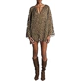 Michael Kors Womens Lace V-Neck Dress
