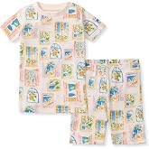 Burt's Bees Baby Unisex Organic Cotton Short Sleeve &amp; Shorts PJ Set, 2-PC | Snug fitting, yet comfy warm weather pajamas sets are made in our classic rib fabric