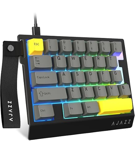 Amazon.com: AJAZZ AK029 Wired 29 Keys One-Handed RGB Gaming