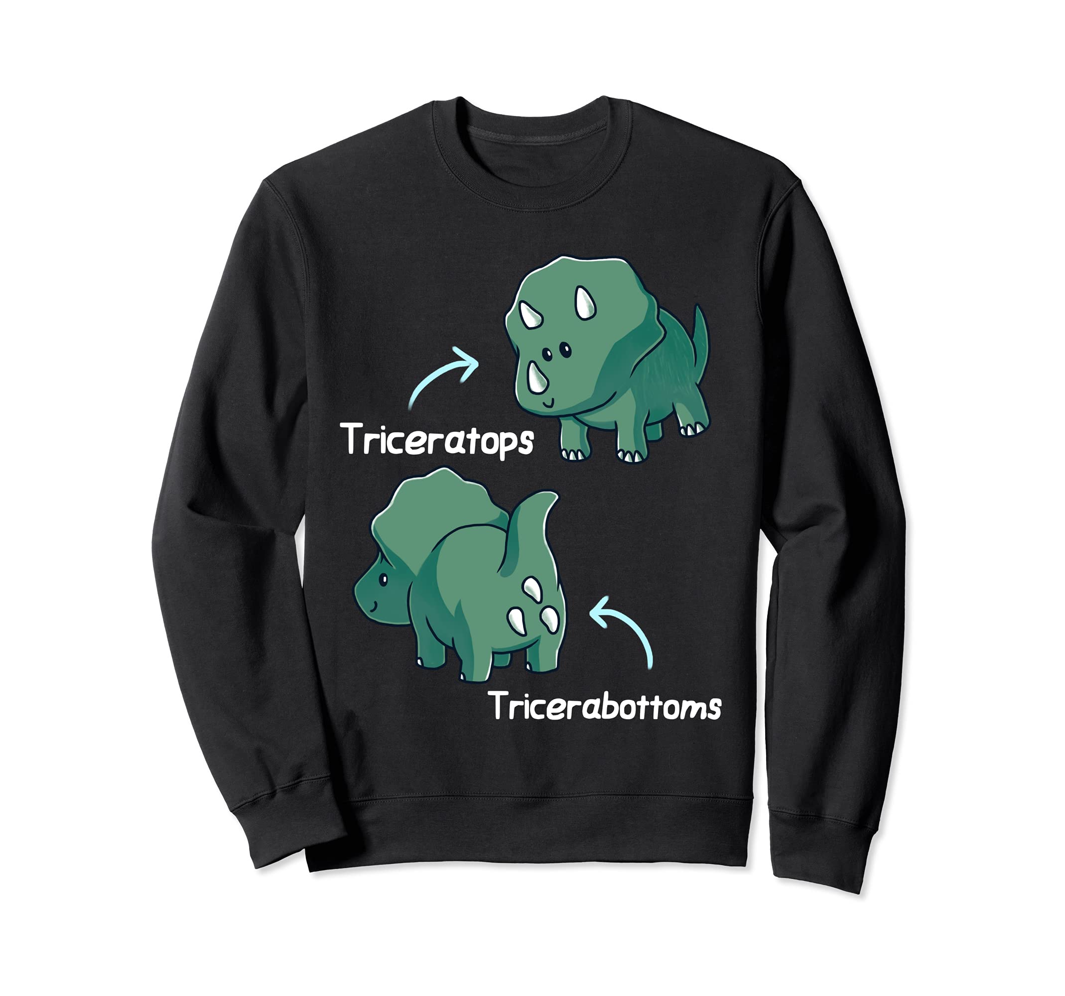 Triceratops Tricerabottoms Funny Dinosaur Nerd Geek Dino Sweatshirt