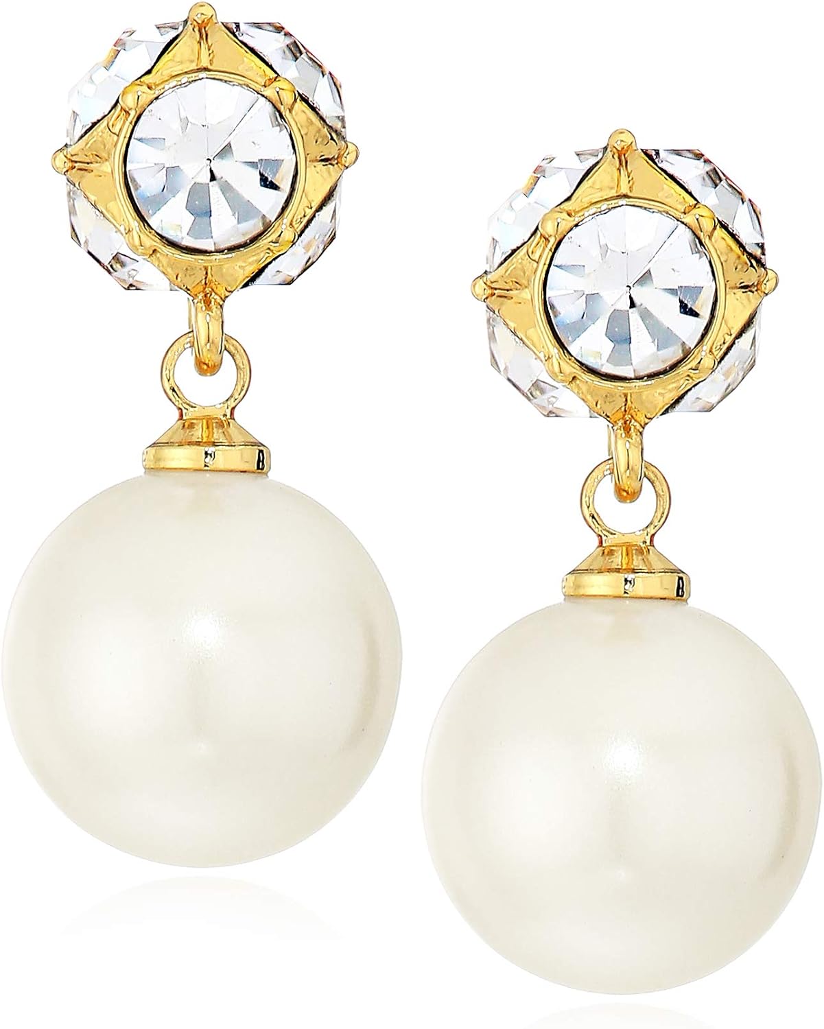 Kate Spade New York Pearl Drop Earrings, Cream/Gold (Lady