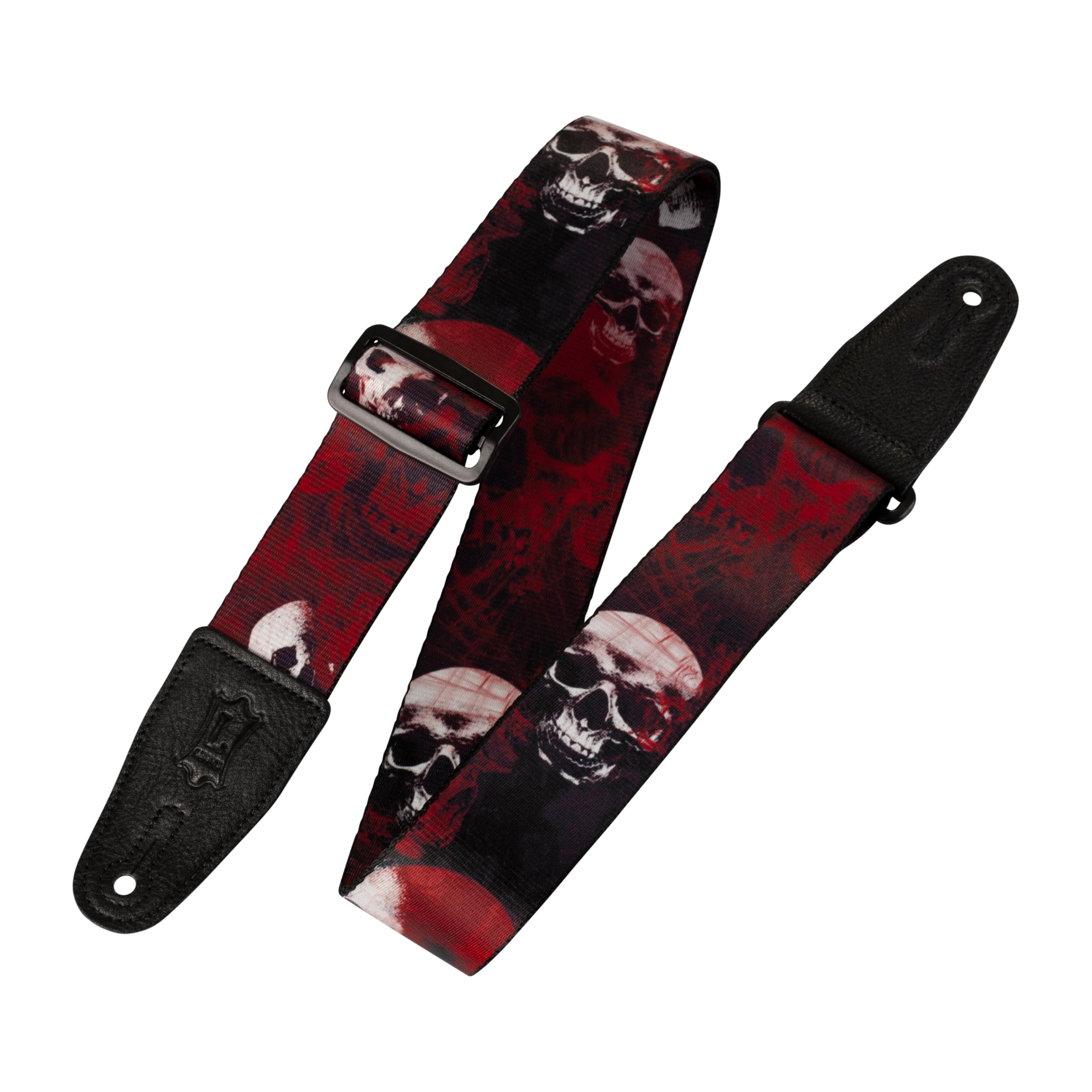 Levy's MPS2-093 2 inch Polyester Sonic Art Guitar Straps - Bloody Skulls