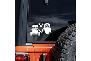 VOOL Love Wall E Decal Vinyl Sticker Auto Car Truck Wall Laptop | White| 7" x 4"