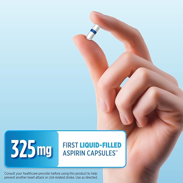 VAZALORE® ASPIRIN 325MG FOR ADULTS | FAST PAIN RELIEF & FEVER REDUCER | IMMEDIATE RELEASE LIQUID-FILLED CAPSULES TO HELP PROTECT STOMACH | 30 COUNT