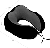 Makimoo Memory Foam Travel Pillow Neck Support 360 Comfort Black view 6