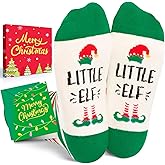 HAPPYPOP Christmas Socks - Xmas Gifts with Greeting Card for 2-12 Year Old Boys Girls