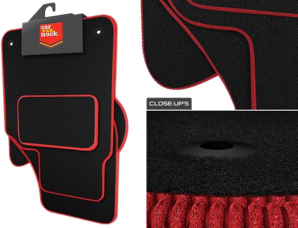 Car Van Truck Brand Name (X100:CT55) 4 Piece (2010-2018) RCZ Vehicle Specific Car Mat Set in Black Carpet with Black Edge Trim Colour