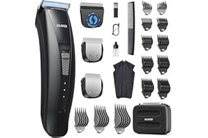 GLAKER Hair Clippers for Men - Cordless 3 in 1 Versatile Hair Trimmer with Extra Long Guards, Detachable Blade & Storage Bag, Complete Mens Grooming Kits, Ideal Gifts for Men