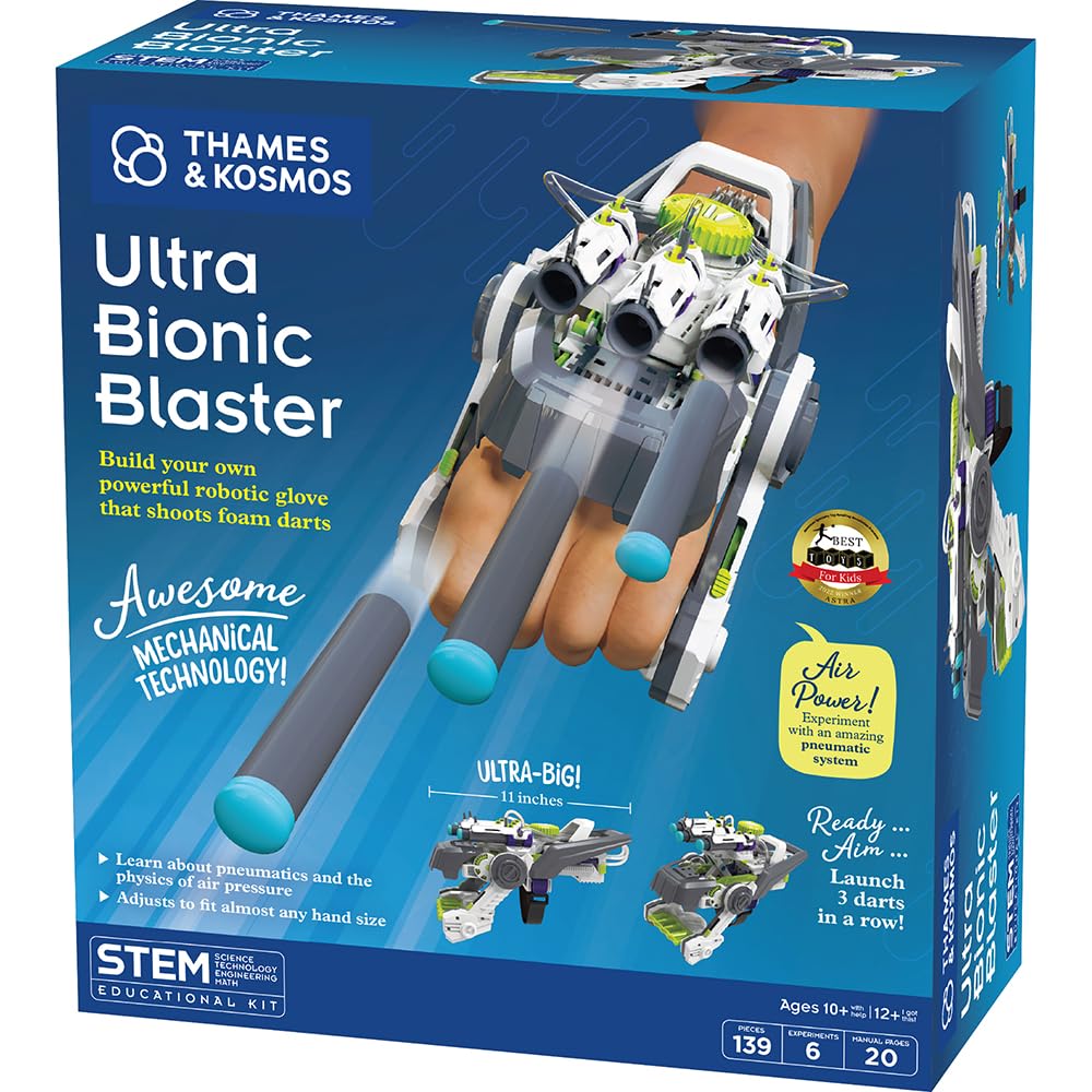 Thames & Kosmos Ultra Bionic Blaster, Kids Science Kit, Learning Resources for Pneumatics, STEM Toys for Science Experiments, Age 10+ with Help & Age 12+ Alone