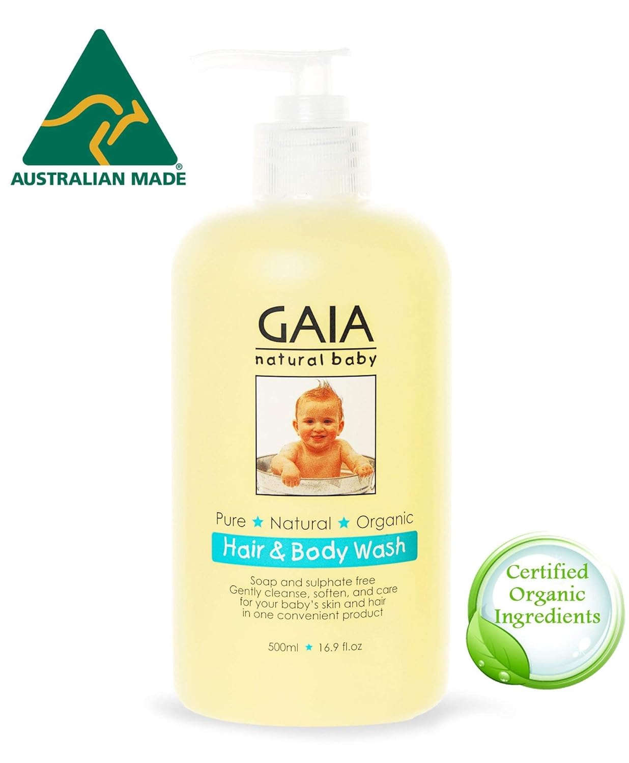 gaia hair and body wash