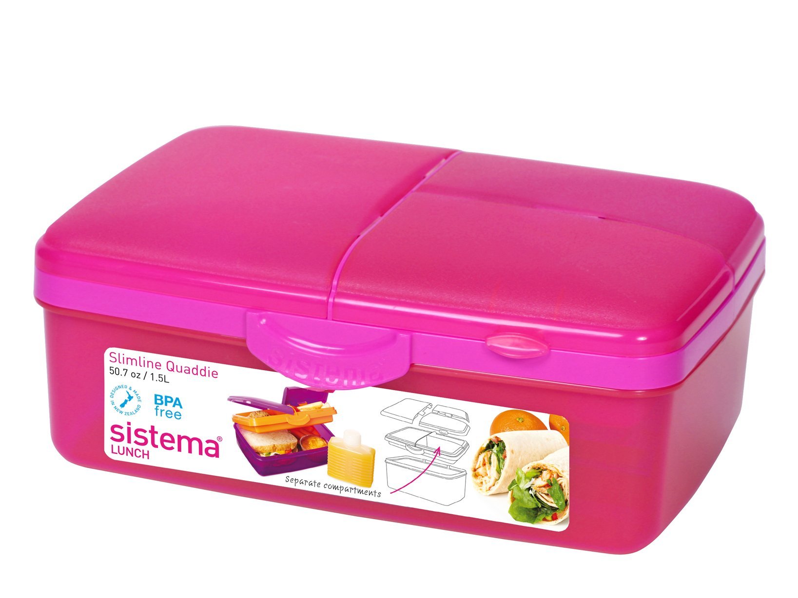 Sistema Lunch Collection Slimline Quaddie Lunch Box Food Storage