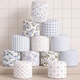 Dunzoom 12 Pcs Decorative Toilet Paper Cover Fit Roll 5.1 x 4.3 in Reusable | Felt Toilet Paper Cover, Blue Cottagecore Floral Tissue Holder, Home Bathroom Decor, Women Hoilday Gift, Hotel Supplies
