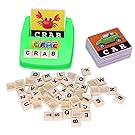 100 Pcs DIY Kids English Literacy Wood Puzzle Box Educational Alphabet Letters Puzzles Jigsaws For Childrens Baby English Letters Literacy & Spelling Match Cards Toy IQ Brain Teaser Mumustar