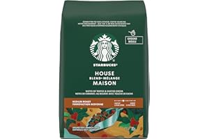 STARBUCKS House Blend Roast Ground Coffee, Medium Roast, Smooth And Balanced, Made With 100 Percent Arabica Beans, For Use Wi